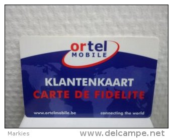 Customercard Ortel Mobile Belgium 2 Photo's  Used  Rare - [2] Prepaid & Refill Cards