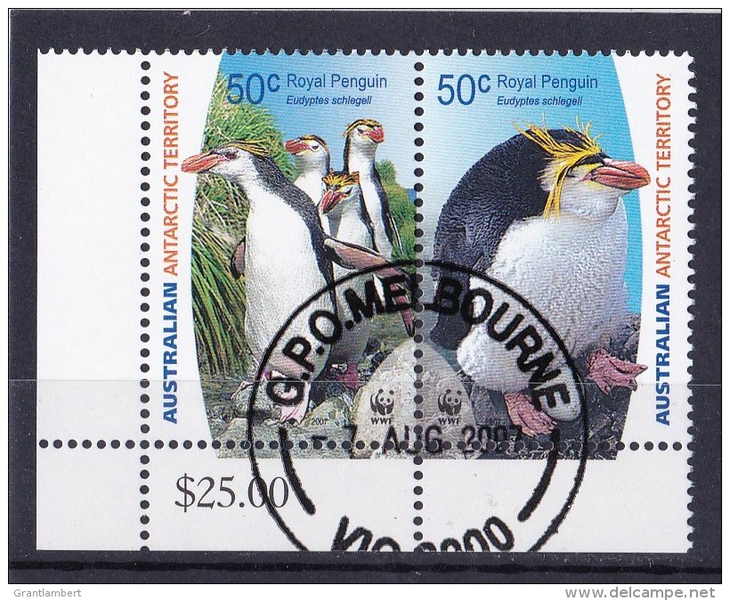 Australian Antarctic 2007 Endangered Species 50c Royal Penguin Pair CTO - Used Stamps