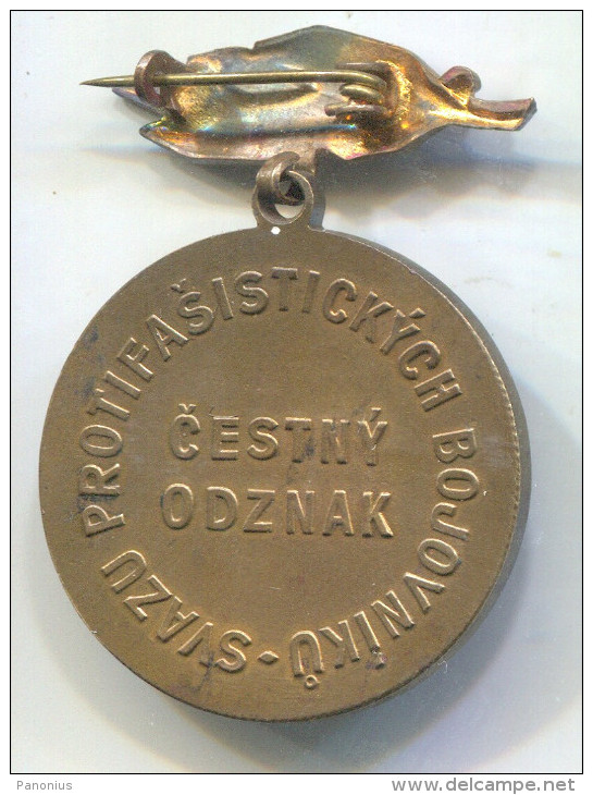 Union Against Fascist Fighters, SPB, CSSR,Czech Medal, Honorary Badge - Militair & Leger