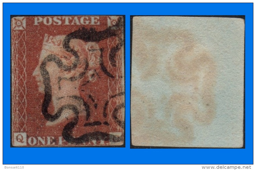 GB 1841-0049, QV 1d Red-Brown Q-C Letters SG8, MC Cancel - Used Stamps