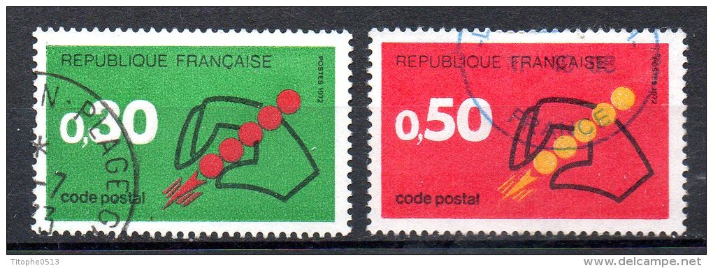 FRANCE. N°1719-20 Oblitérés De 1972. Code Postal. - Zipcode
