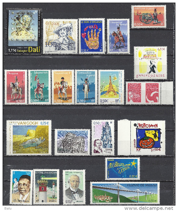 Frankreich 2004 ** NSC MNH Yv 3676 3677 3678 3679-3684 3685 3688 3689 3690 3701 3712 3713 3714 3715 3728 3729 3730 - Ungebraucht