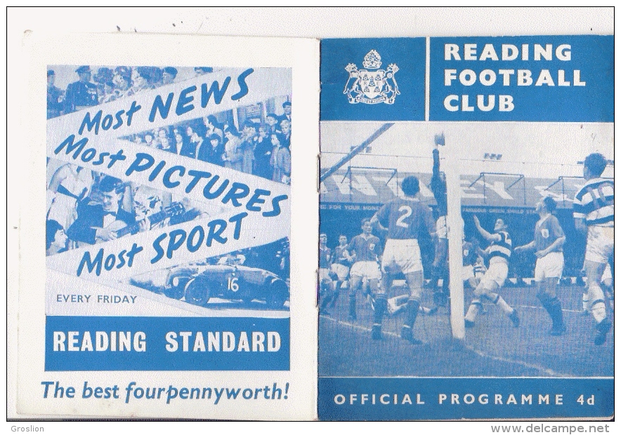 PROGRAMME MATCH READING V CHRYSTAL PALACE SAISON 1962 1963 - Books