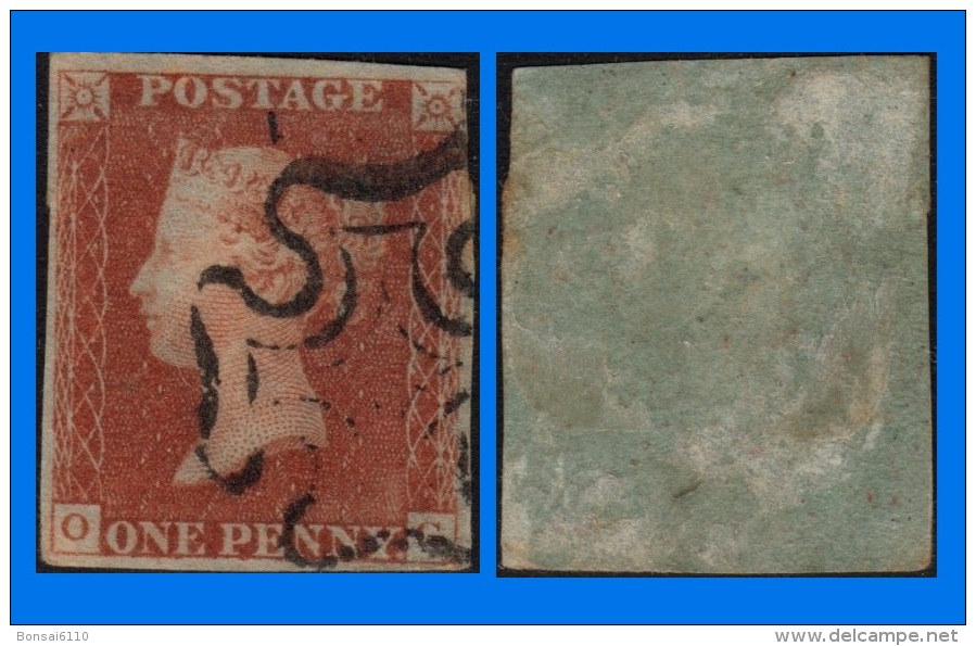 GB 1841-0054, QV 1d Red-Brown O-C Letters SG9, MC Cancel - Used Stamps