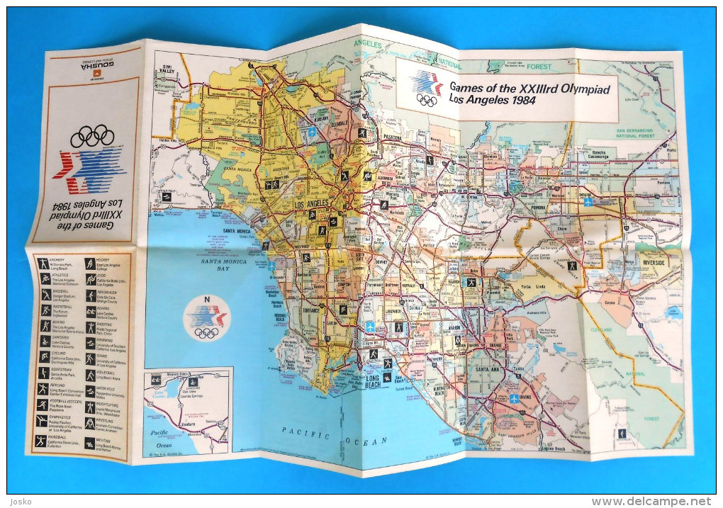 SUMMER OLYMPIC GAMES LOS ANGELES 1984. ( Usa ) - Official Programme & Guide Publication * Jeux Olympiques Olympia - Bekleidung, Souvenirs Und Sonstige