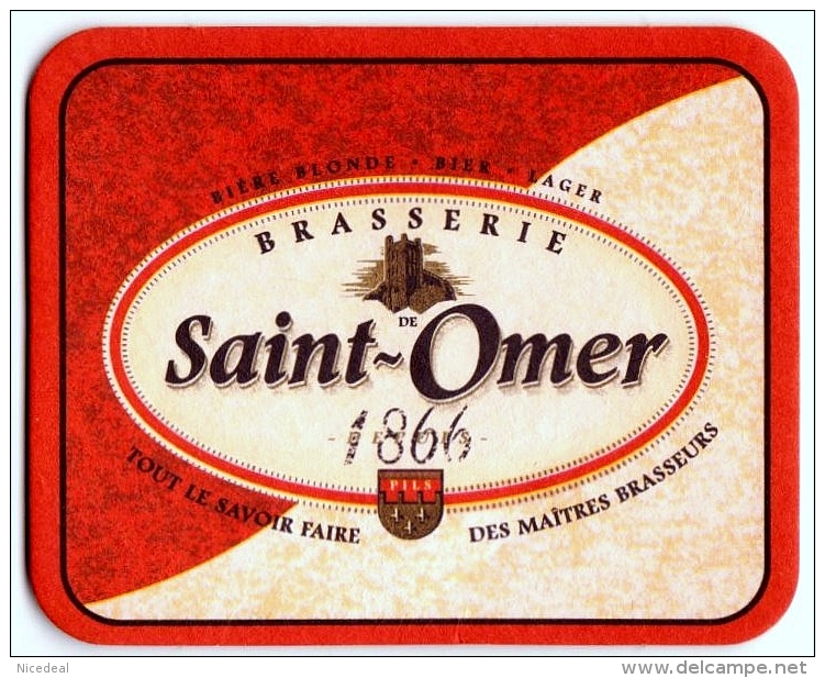 Sous-bock / Bierdeckel / Beer Mat Brasserie Saint-Omer Depuis 1866 Bière Française André Pecqueur - Sous-bocks