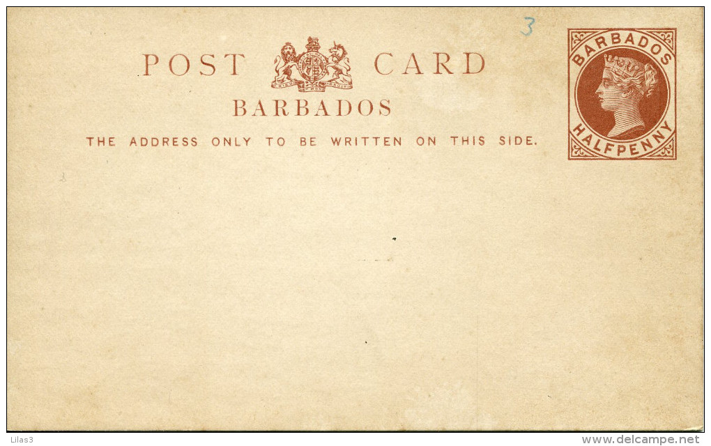 Entier Postal Half PENNY Neuf Beau - Barbados (...-1966)