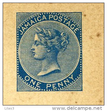 Entier Postal Avec Réponse Payée One Penny Bleu Superbe - Jamaica (...-1961)