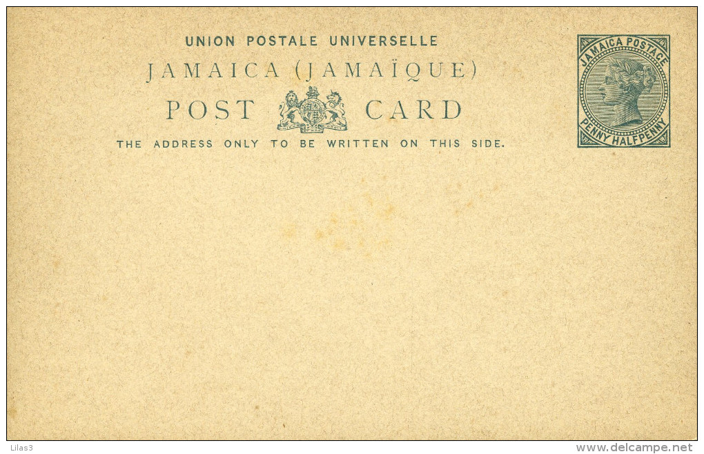 Entier Postal Penny Half Penny Vert Superbe - Jamaica (...-1961)