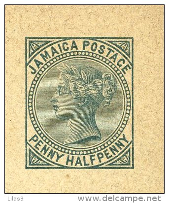 Entier Postal Penny Half Penny Vert Superbe - Jamaïque (...-1961)