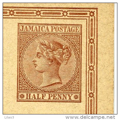 Entier Postal  Half Penny Marron Victoria Très Beau - Jamaïque (...-1961)