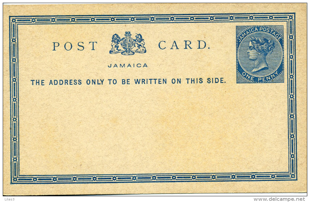 Entier Postal  One Penny Bleu Victoria Beau - Jamaica (...-1961)