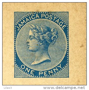 Entier Postal  Avec Réponse Payée One Penny Bleu Victoria Beau Mais Petites Traces - Jamaïque (...-1961)