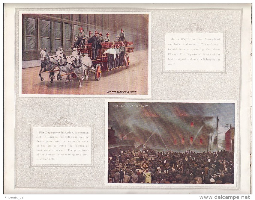 CHICAGO Of The Day - 44 Colored Views Of Chicago - Secession, Art Nouveau - North America