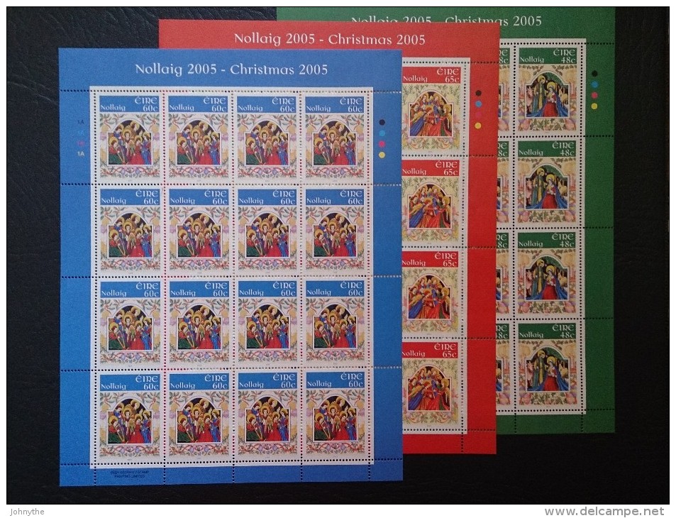 Ireland 2005 Christmas 3 Sheets MNH - Unused Stamps