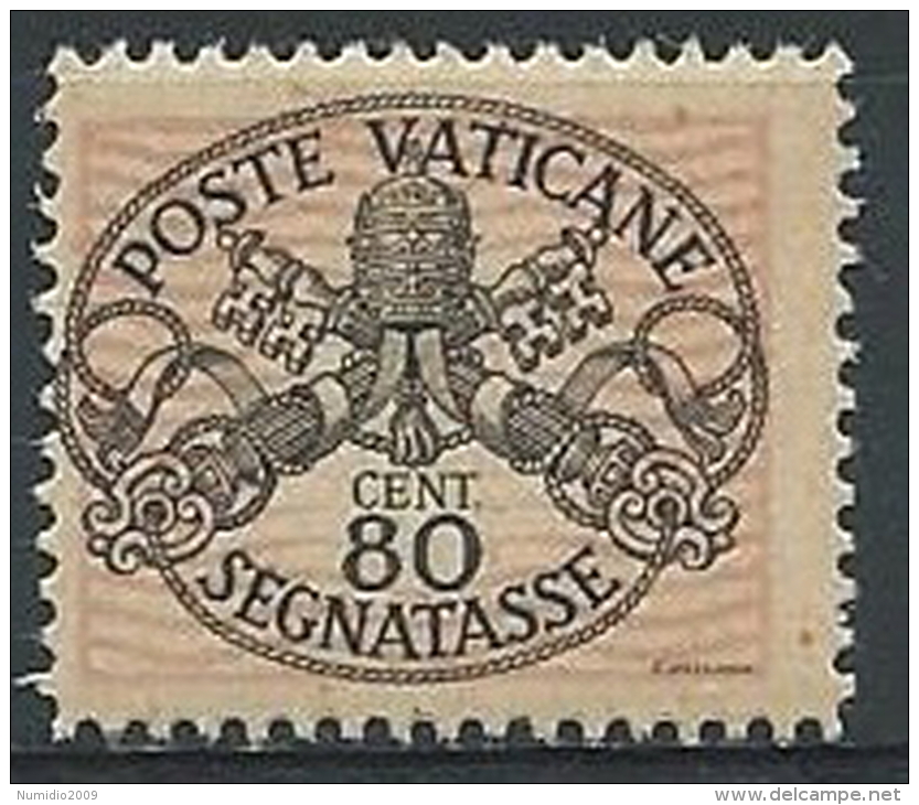 1945 VATICANO SEGNATASSE 80 CENT MNH ** - ED4 - Taxes