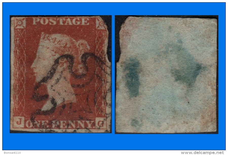 GB 1841-0068, QV 1d Red-Brown J-G Letters SG8, MC Cancel (Spacefiller) - Used Stamps