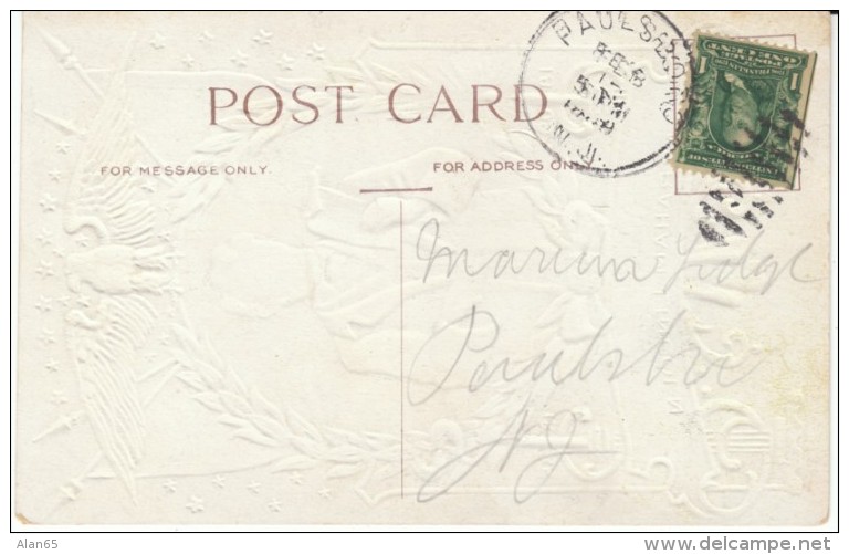 US President Abraham Lincoln Birthday Centennial Commemoration, C1900s Vintage Embossed Postcard - Presidenti