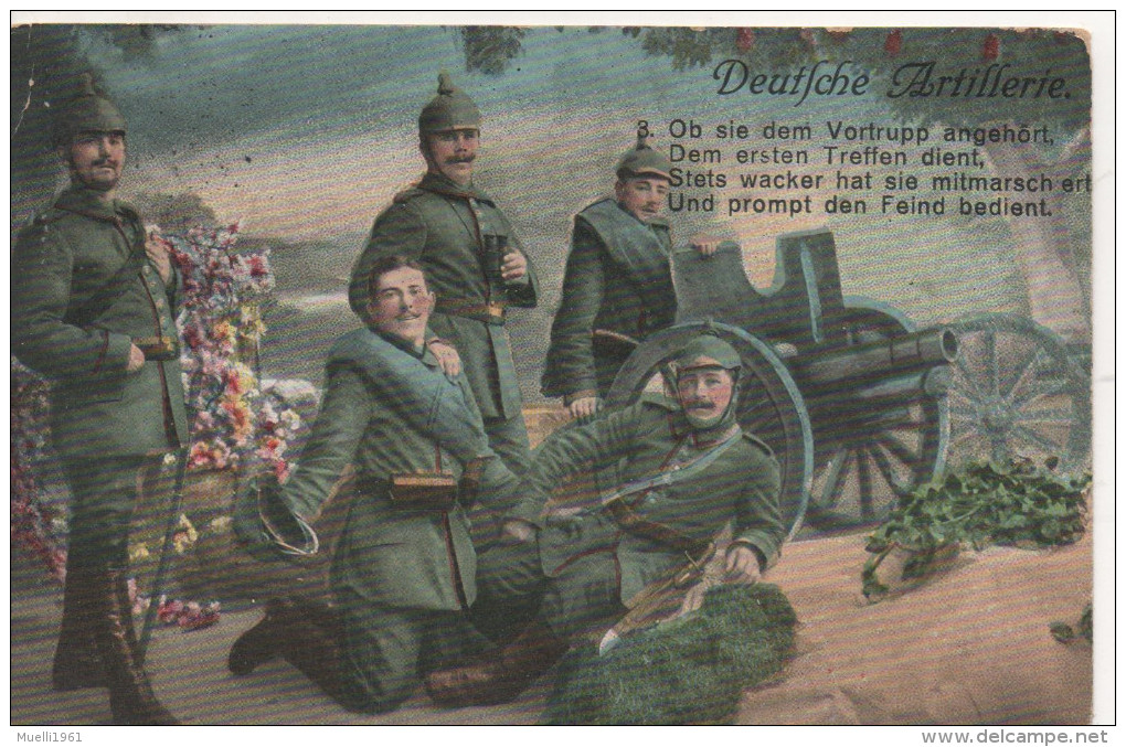 Nr. 1911,  Feldpost  1915,  Deutsche Artillerie - Weltkrieg 1914-18