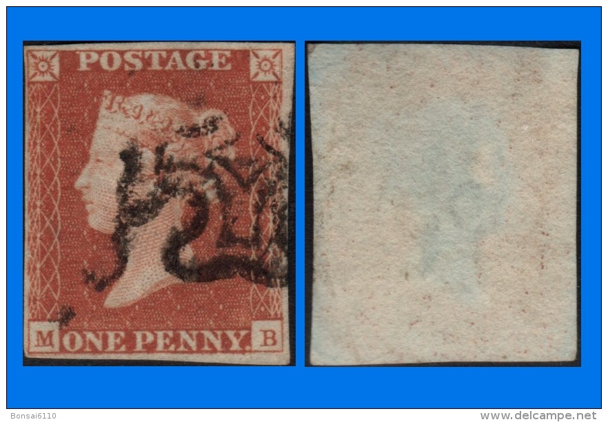 GB 1841-0070, QV 1d Red-Brown M-B Letters SG7 Plate 8 (Spec AS47), Fine Used MC Cancel - Used Stamps
