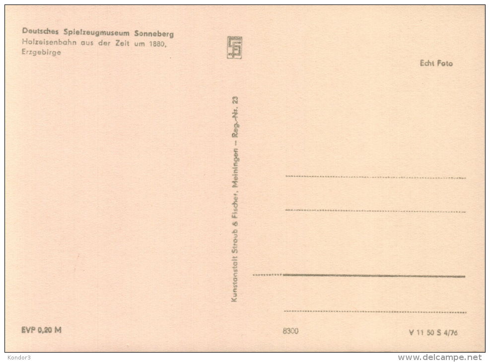Deutsches Spielzeugmuseum Sonneberg. Holzeisenbahn Um 1880 - Sonneberg