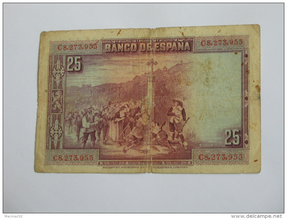 ESPAGNE 25 Veinticinco Pesetas 1928 - El Banco De Espana  **** EN ACHAT IMMEDIAT **** - 25 Peseten