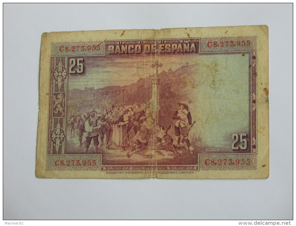 ESPAGNE 25 Veinticinco Pesetas 1928 - El Banco De Espana  **** EN ACHAT IMMEDIAT **** - 25 Pesetas