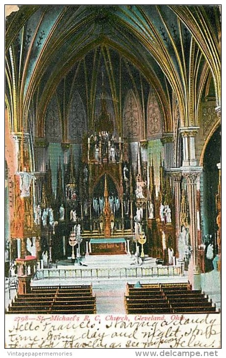 223989-Ohio, Cleveland, Saint Michael´s Roman Catholic Church, Souvenir Post Card No 2798 - Cleveland