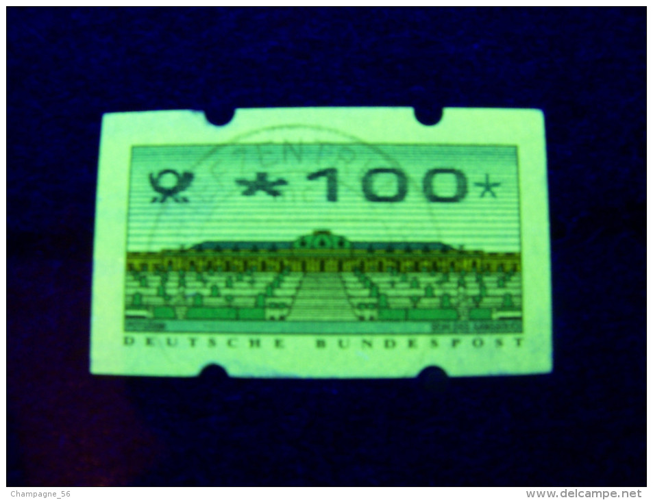 1999 N° 3 Cors * 1 0 0 *  DISTRIBUTEURS DOS  N° 1725  VERTICALE PHOSPHORESCENT   OBLITÉRÉ 6 HALLE - Rolstempels