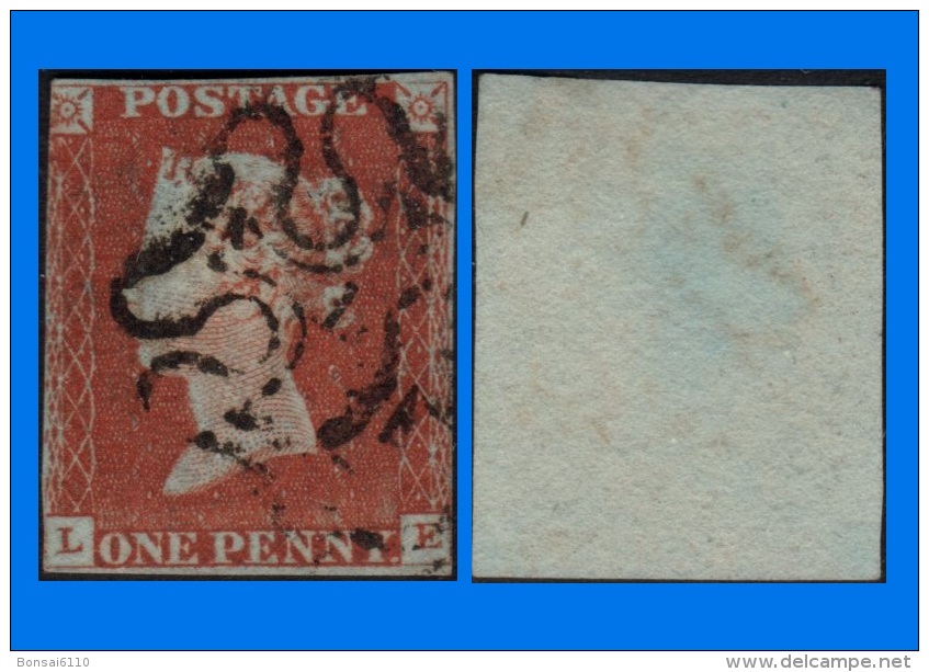 GB 1841-0072, QV 1d Red-Brown L-E Letters SG8 Pl15, London MC '12' Cancel Sound Used - Gebruikt