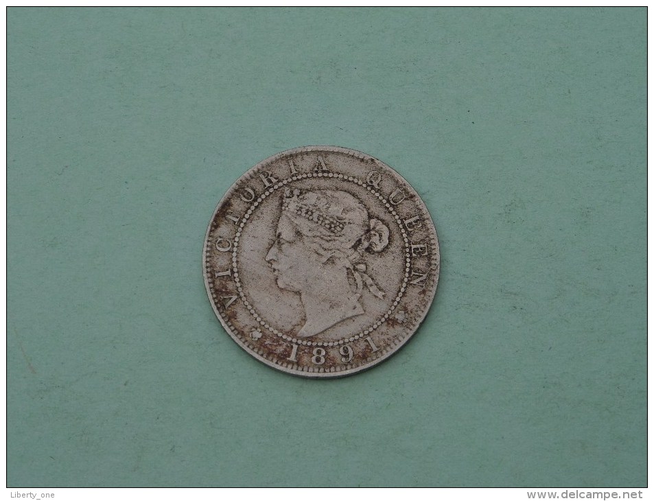 1891 - Penny / KM 17 ( Uncleaned Coin / For Grade, Please See Photo ) !! - Jamaique