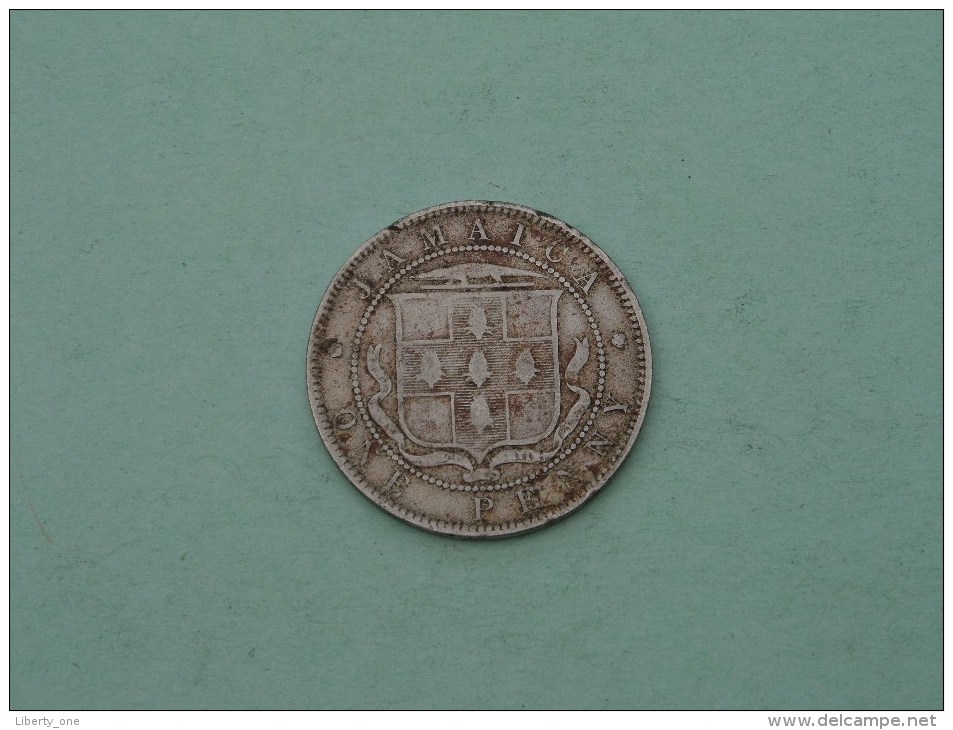 1891 - Penny / KM 17 ( Uncleaned Coin / For Grade, Please See Photo ) !! - Jamaique