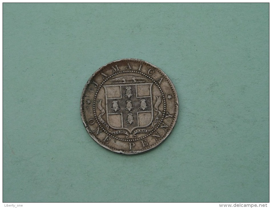 1910 - Penny / KM 23 ( Uncleaned Coin / For Grade, Please See Photo ) !! - Jamaica