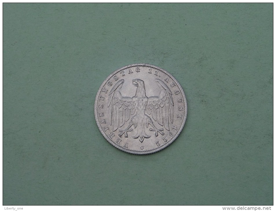 1922 J -  3 Mark / KM 29 ( Uncleaned Coin / For Grade, Please See Photo ) !! - 3 Mark & 3 Reichsmark