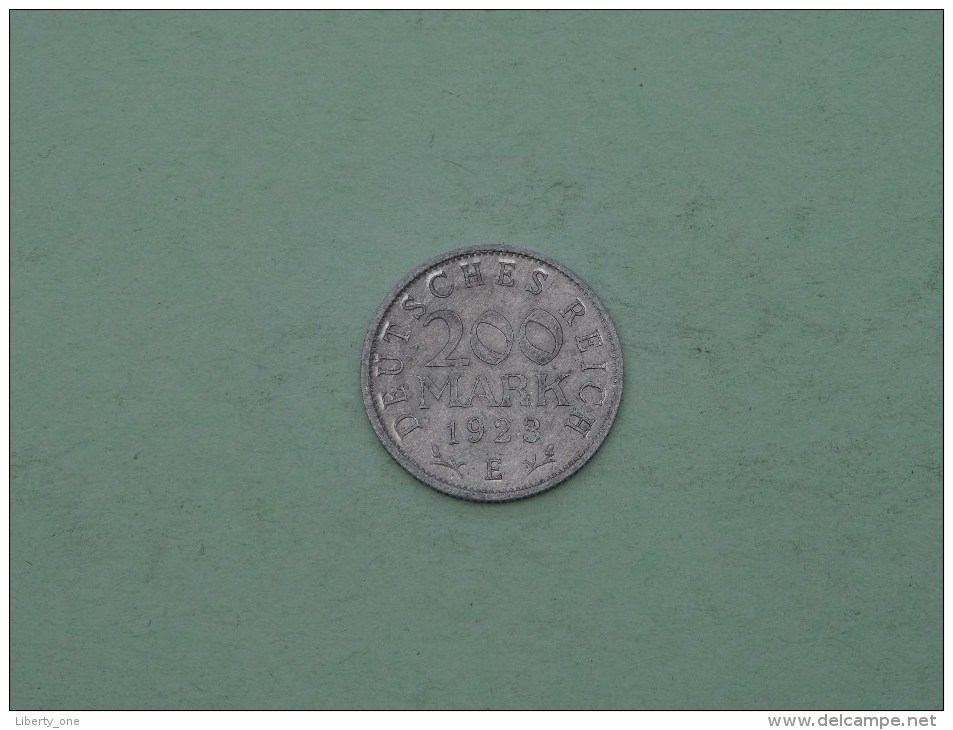 1923 E -  200 Mark / KM 35 ( Uncleaned Coin / For Grade, Please See Photo ) !! - 200 & 500 Mark