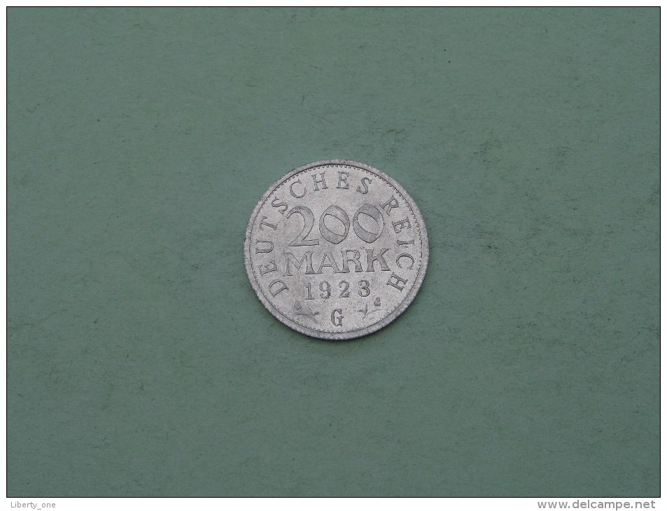 1923 G -  200 Mark / KM 35 ( Uncleaned Coin / For Grade, Please See Photo ) !! - 200 & 500 Mark