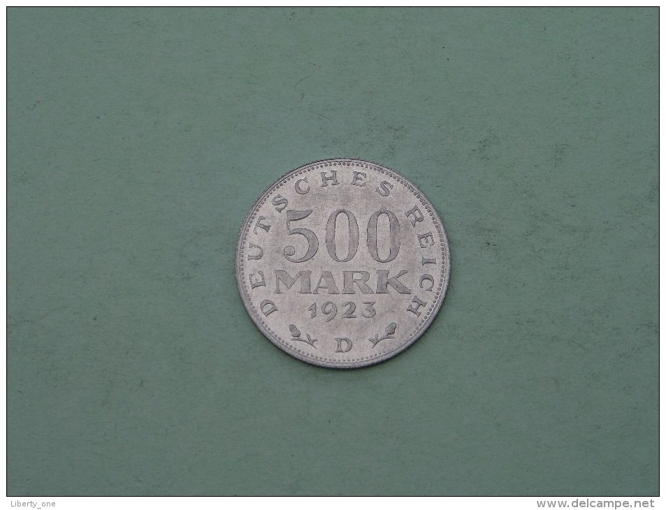 1923 D -  500 Mark / KM 36 ( Uncleaned Coin / For Grade, Please See Photo ) !! - 200 & 500 Mark