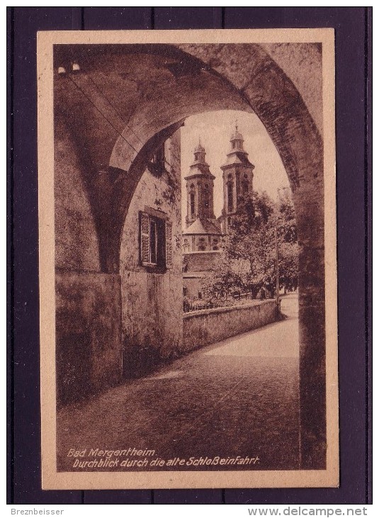 AK :Bad Mergentheim : Blick Durch Die Alte Schloßeinfahrt   -    Karte Gel. . 1920 - Bad Mergentheim