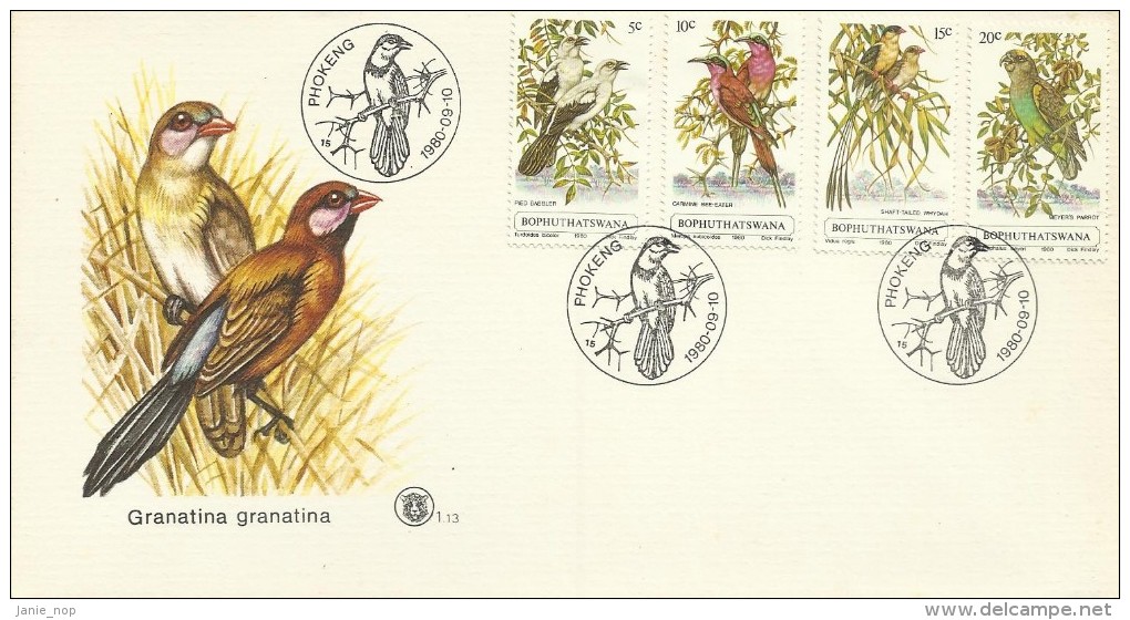 Bophuthatswana 1980 Birds FDC - Bophuthatswana