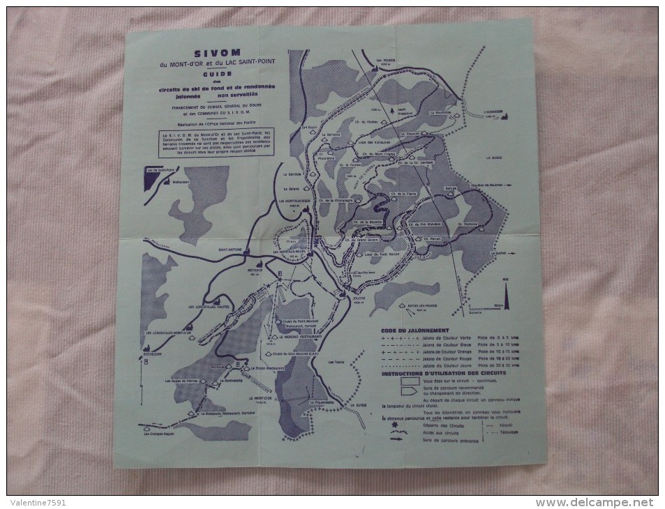 METABIEF:  GUIDE DES PISTES DE SKI DE FONT ET RANDONNEES -année 69-70 Environ - Dépliants Touristiques