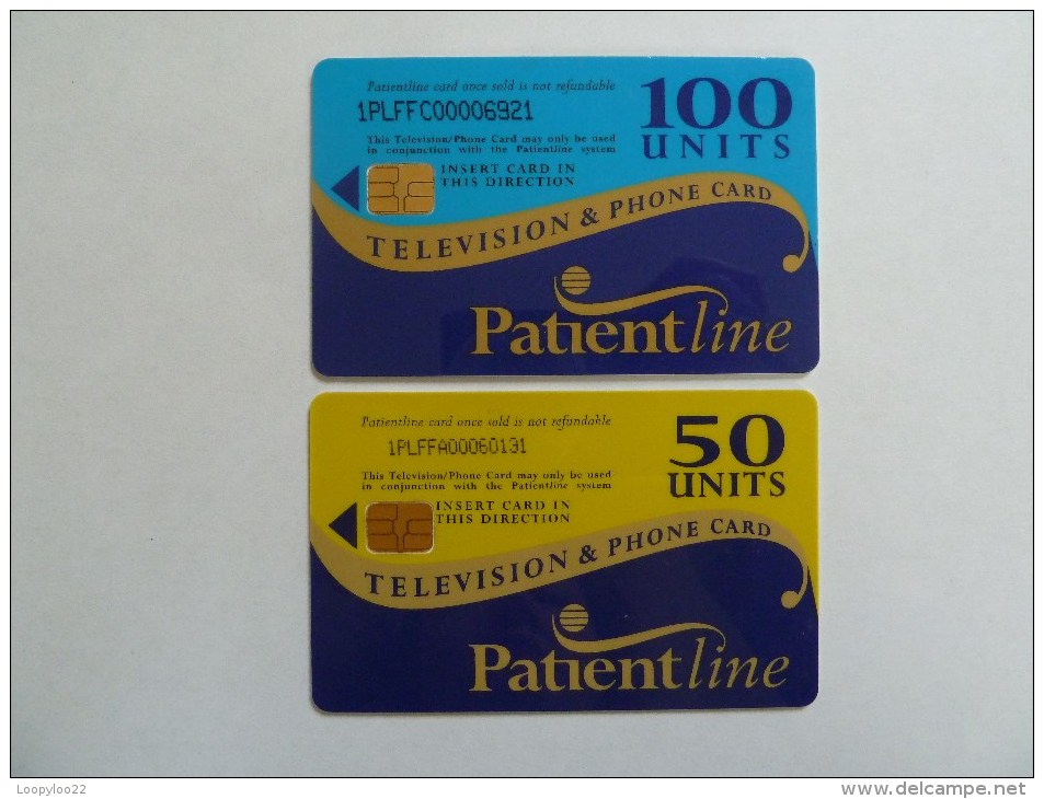 UK - Great Britain - First Issues - Hospital TV & Phonecard - Set Of 2 - Patientline - [ 8] Ediciones De Empresas