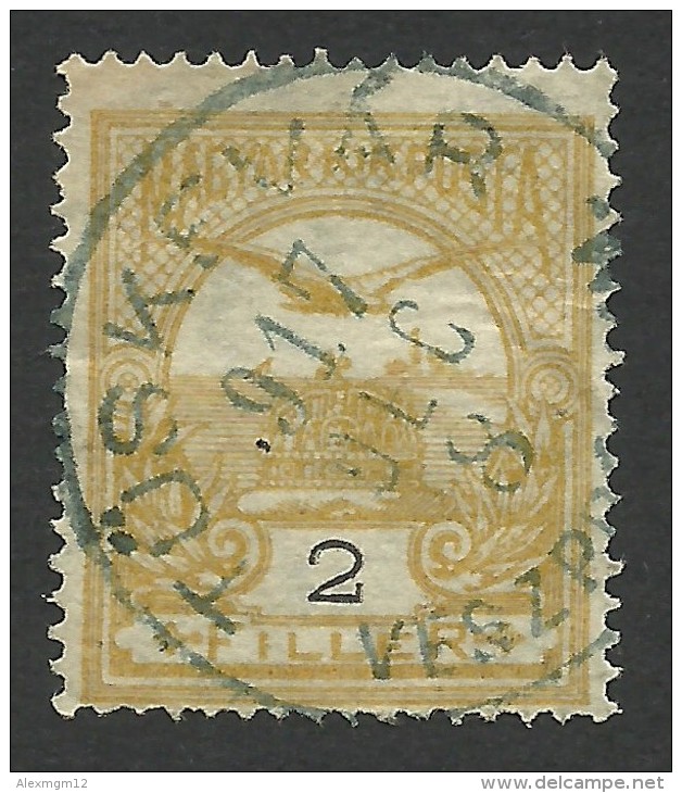 Hungary, 2 F. 1913, Sc # 85, Mi # 110X, Used, Tuskevar - Oblitérés