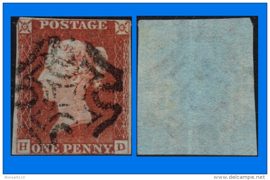 GB 1841-0081, QV 1d Red-Brown H-D Letters SG8, MC Cancel - Usati