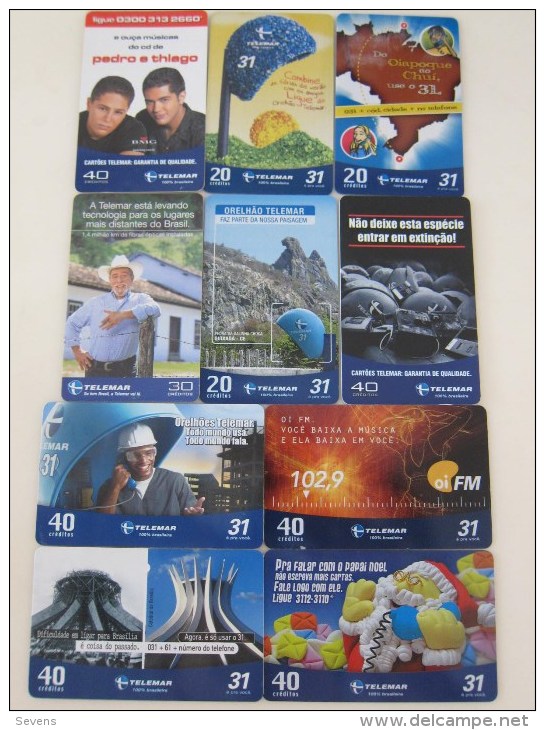 10 Different Phonecard,one Or Two Cards With Scratch - Brésil