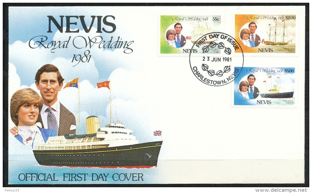 Nevis  - Mi.Nr.    60 - 65   -  Gestempelt  - Ersttagstempel - St.Kitts-et-Nevis ( 1983-...)