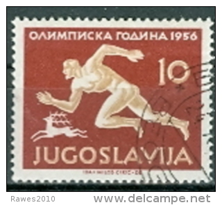Jugoslawien 1956 Mi. 804 - 806 Gest. Olympische Spiele Melbouren + Cortina DÀmpezzo Sprinter Kanute Abfahrtsläufer - Ete 1956: Melbourne