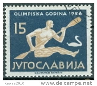 Jugoslawien 1956 Mi. 804 - 806 Gest. Olympische Spiele Melbouren + Cortina DÀmpezzo Sprinter Kanute Abfahrtsläufer - Summer 1956: Melbourne