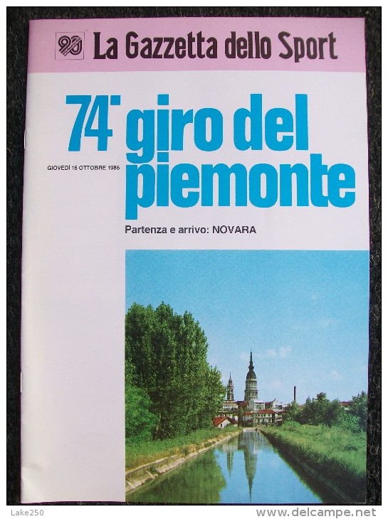 PROGRAMMA 74° GIRO DEL PIEMONTE  1986 - Sport