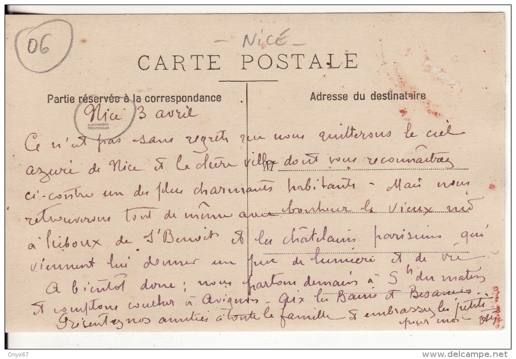 Carte Postale Photo NICE (Alpes Maritime) Villa Pension (Lire Texte) A LOCALISER à Nice- VOIR 2 SCANS (Texte) - Cafés, Hôtels, Restaurants