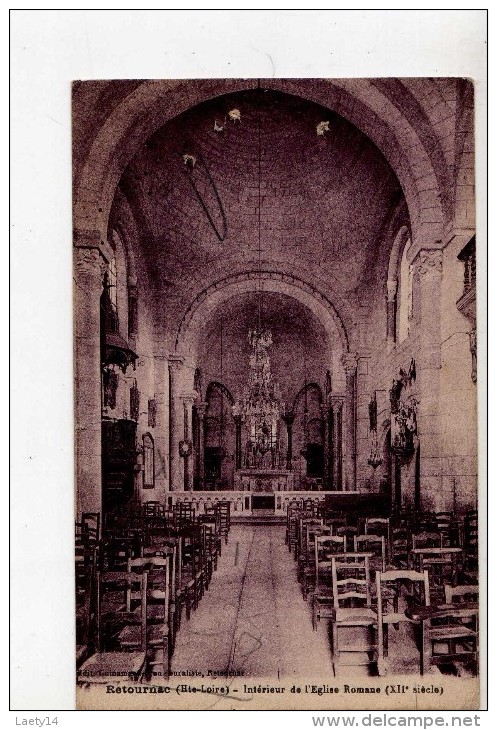 RETOURNAC - Intérieur De L'église Romane - Retournac